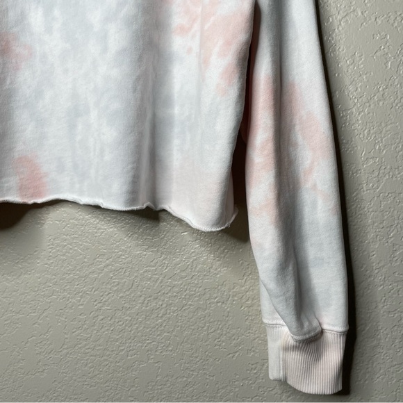 Hollister Cropped Embroidered Tie Dye Crewneck Long Sleeve Floral - Picture 10 of 12
